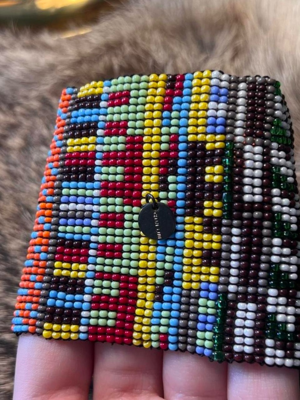 Chan Luu tapestry style seed-bead bracelet